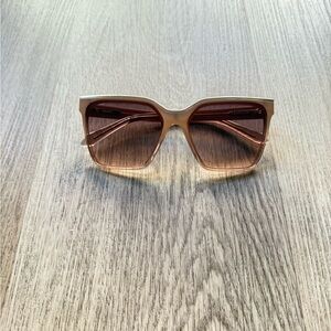 quay australia level up tan brown square brow bar sunglasses eyewear NEW